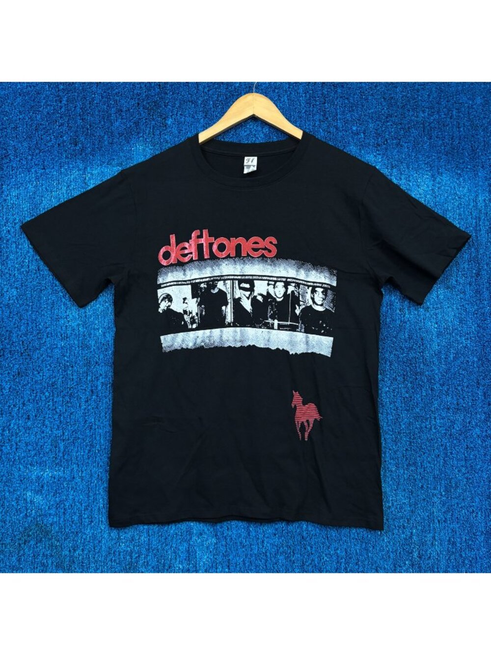 Deftones White Pony Album Collage & Neon Atomic Logo Tee L